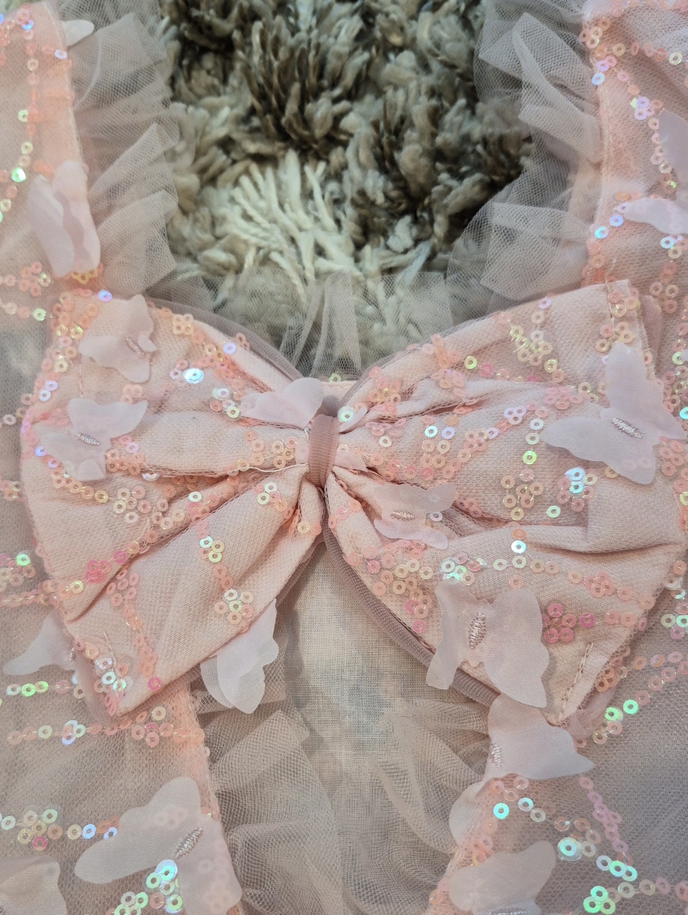 Lola and the Boys Butterfly Shimmer Tulle Dress - Picture 3 of 6